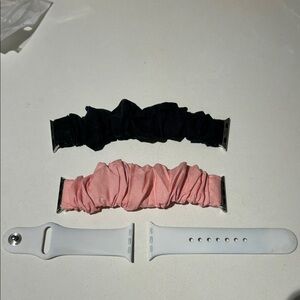 Stylish Pink and Black Scrunchie Watch Bands